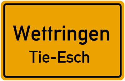 Straßenverzeichnis Wettringen Tie-Esch
