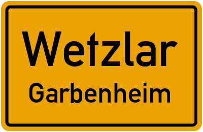 Straßenverzeichnis Wetzlar Garbenheim