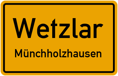 Ortsschild Wetzlar Münchholzhausen
