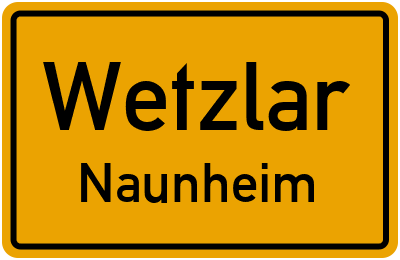 Straßenverzeichnis Wetzlar Naunheim