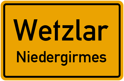 Straßenverzeichnis Wetzlar Niedergirmes