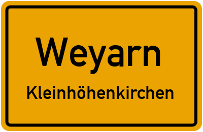 Straßenverzeichnis Weyarn Kleinhöhenkirchen