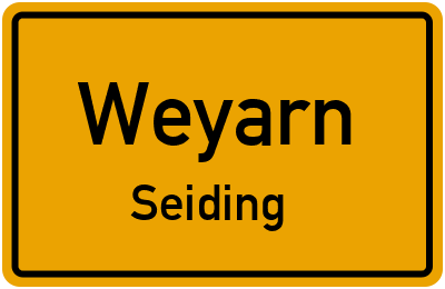 Straßenverzeichnis Weyarn Seiding