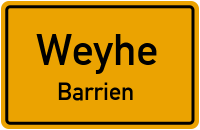 Straßenverzeichnis Weyhe Barrien