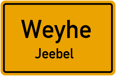 Ortsschild Weyhe Jeebel
