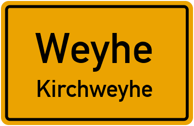 Ortsschild Weyhe Kirchweyhe