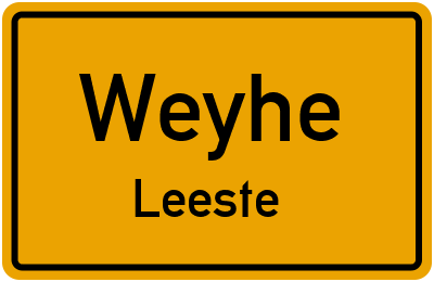 Straßenverzeichnis Weyhe Leeste