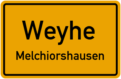 Ortsschild Weyhe Melchiorshausen