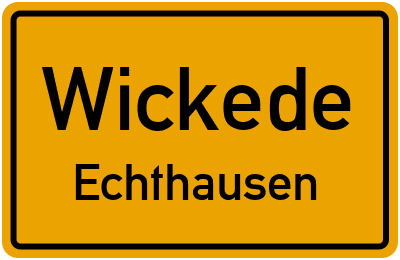 Straßenverzeichnis Wickede Echthausen