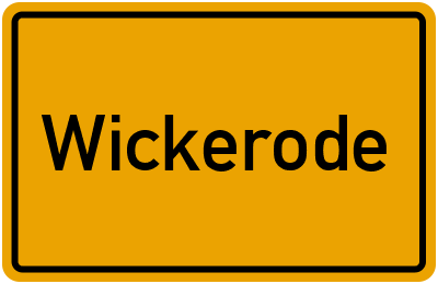 Ortsschild von Gemeinde Wickerode in Sachsen-Anhalt