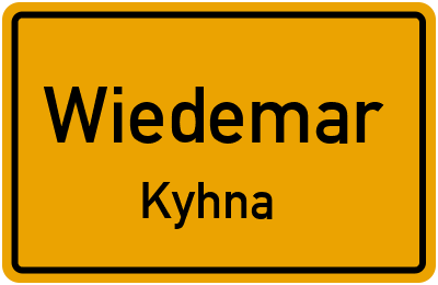 Straßenverzeichnis Wiedemar Kyhna