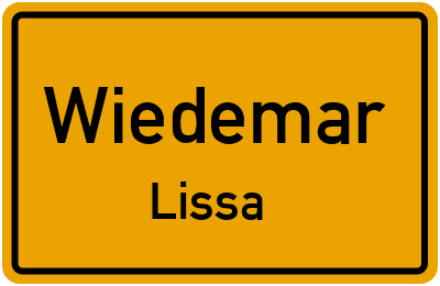 Straßenverzeichnis Wiedemar Lissa
