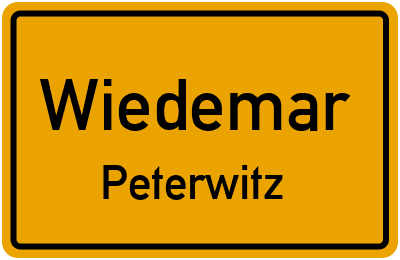 Straßenverzeichnis Wiedemar Peterwitz