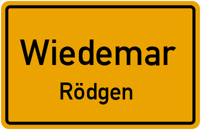 Straßenverzeichnis Wiedemar Rödgen