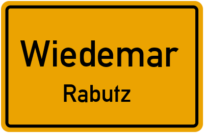 Straßenverzeichnis Wiedemar Rabutz