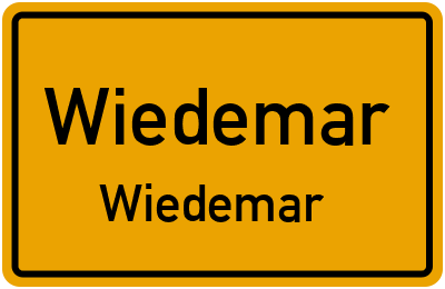 Straßenverzeichnis Wiedemar Wiedemar
