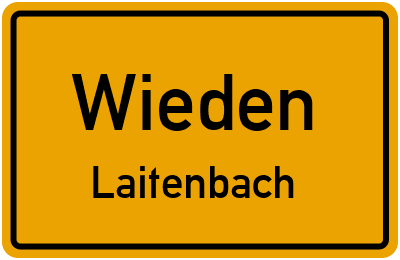 Ortsschild Wieden Laitenbach