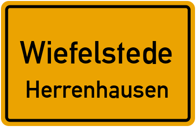 Ortsschild Wiefelstede Herrenhausen