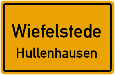 Ortsschild Wiefelstede Hullenhausen