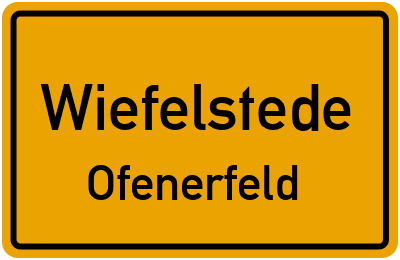 Ortsschild Wiefelstede Ofenerfeld