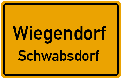 Straßenverzeichnis Wiegendorf Schwabsdorf