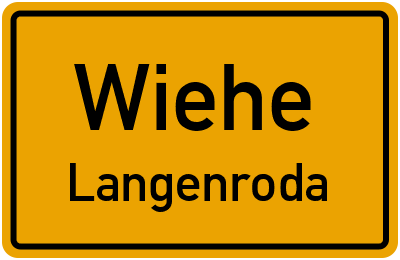 Straßenverzeichnis Wiehe Langenroda