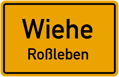 Straßenverzeichnis Wiehe Roßleben