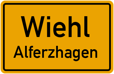 Ortsschild Wiehl Alferzhagen