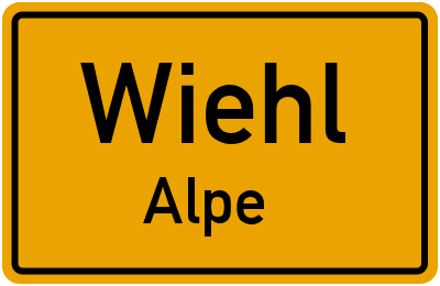 Ortsschild Wiehl Alpe