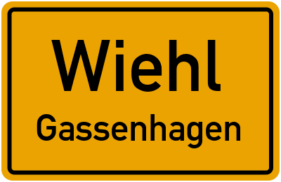 Ortsschild Wiehl Gassenhagen