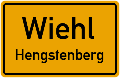 Ortsschild Wiehl Hengstenberg