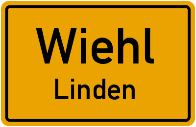 Ortsschild Wiehl Linden