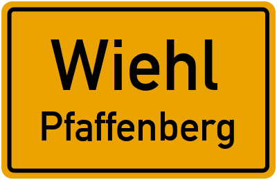 Ortsschild Wiehl Pfaffenberg