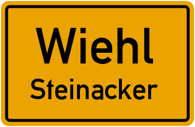 Ortsschild Wiehl Steinacker