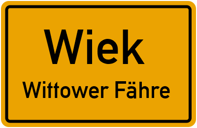 Straßenverzeichnis Wiek Wittower Fähre