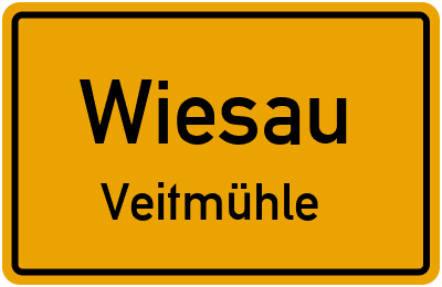 Ortsschild Wiesau Veitmühle