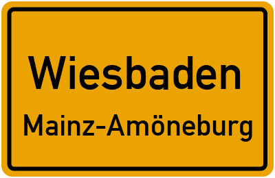 Straßenverzeichnis Wiesbaden Mainz-Amöneburg