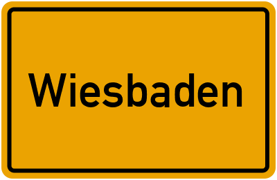 Ortsschild von Landeshauptstadt Wiesbaden in Hessen