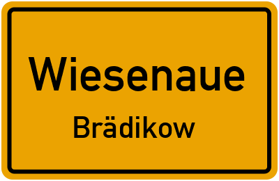 Straßenverzeichnis Wiesenaue Brädikow