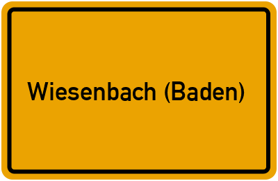 Ortsschild von Gemeinde Wiesenbach (Baden) in Baden-Württemberg
