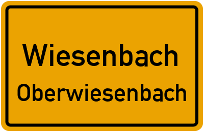 Ortsschild Wiesenbach Oberwiesenbach