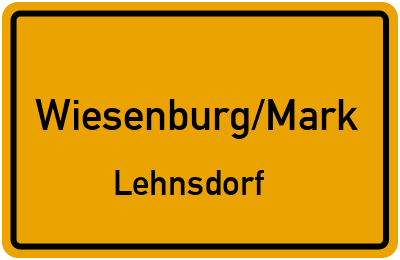 Ortsschild Wiesenburg/Mark Lehnsdorf