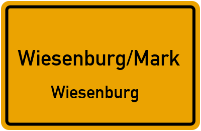 Ortsschild Wiesenburg/Mark Wiesenburg