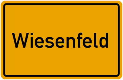 Ortsschild von Wiesenfeld in Thüringen