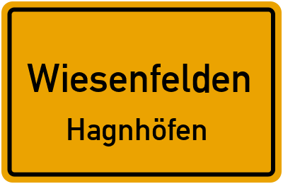 Straßenverzeichnis Wiesenfelden Hagnhöfen