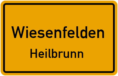Ortsschild Wiesenfelden Heilbrunn
