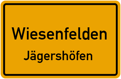 Straßenverzeichnis Wiesenfelden Jägershöfen