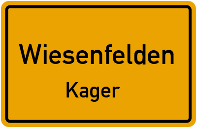 Straßenverzeichnis Wiesenfelden Kager
