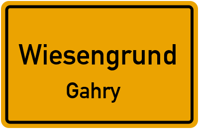 Straßenverzeichnis Wiesengrund Gahry