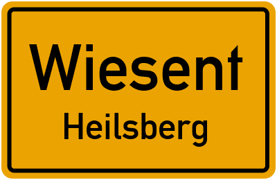 Ortsschild Wiesent Heilsberg